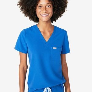 Royal blue Figs XS scrub set  🩺